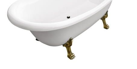 Wanna wolnostojąca Retro 170x77 cm Besco Otylia 170 - nogi mosiądz