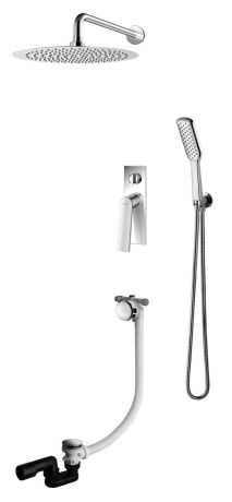 Przejdź do produktu Kompletny zestaw wannowo-prysznicowy podtynkowy okrągła deszczownica 25 cm z baterią podtynkową termostatyczną, słuchawką prysznicową i korkiem automatycznym Vedo Desso VBD4233/20/TERMO chrom