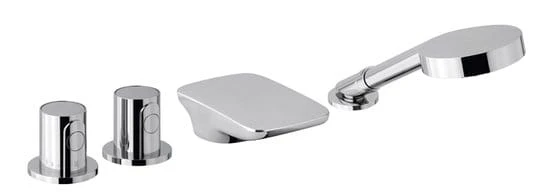 Bateria wannowa 4-elementowa termostatyczna ze słuchawką Sapho Glam GLAMTECH4 chrom