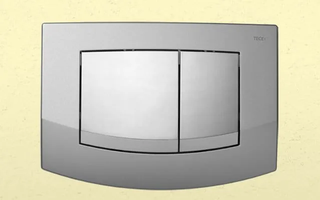 TECE ambia przycisk spłukujący, dwie ilości wody (chrom mat/chrom połysk) 9240253