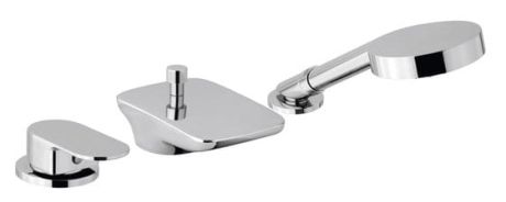 Przejdź do produktu Bateria wannowa 3-elementowa ze słuchawką Sapho Glam GLAMTECH3 chrom