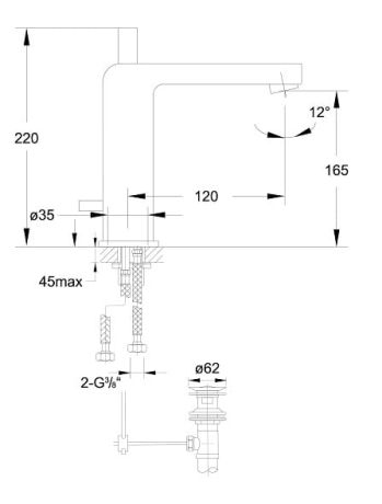 Przejdź do produktu Bateria umywalkowa Steinberg seria 120 chrom 1201755