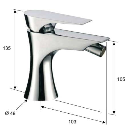 Przejdź do produktu Bateria bidetowa 14 cm Sapho Axamite AX03 chrom