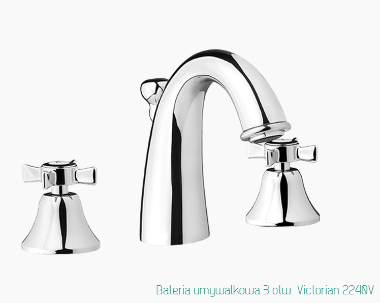 bateria umywalkowa 3-otworowa Victorian