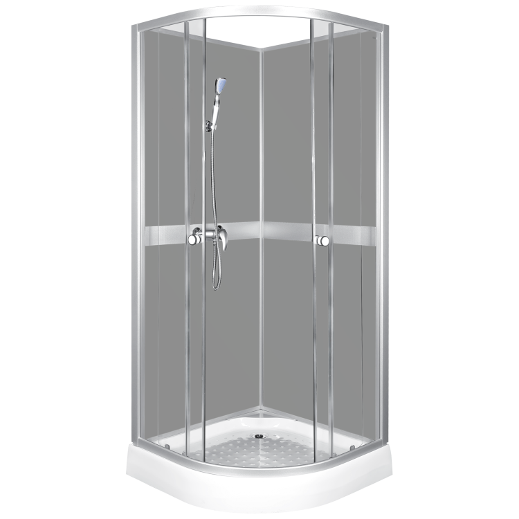 Kabina prysznicowa z brodzikiem 80x80x210 cm Kerra Classic Grey