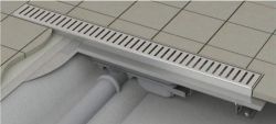 Odpływ liniowy niski APZ101 90 cm 101 z rusztem Pure (do wyboru)