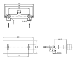 Bateria prysznicowa podtynkowa Kohlman Excelent QW227H chrom rys. tech.
