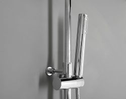 Zestaw prysznicowy z okrągłą deszczownicą 20 cm, baterią i słuchawką prysznicową kompletny Sapho 990ESD+CE10S chrom
