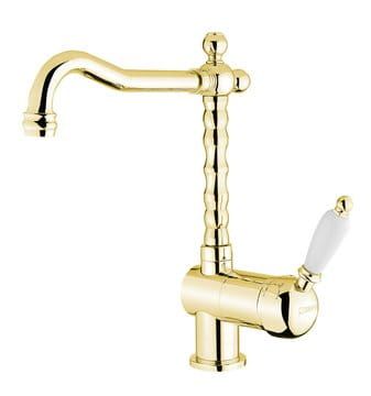 Przejdź do produktu Bateria kuchenna 30 cm Retro Sapho Kirke White KI14BZ złoto
