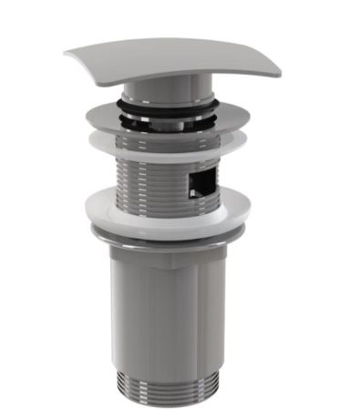 Przejdź do produktu Spust umywalki klik - klak 5/4" metalowy z przelewem Alcaplast A393, korek kwadratowy