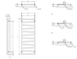 Grzejnik łazienkowy 50x178 cm Terma ZigZag 1780x500 500x1780 mm