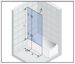 Parawan nawannowy z elementem stałym Riho Scandic NXT X109