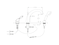 rysunek baterii wannowej vara