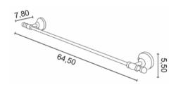 Akcesoria łazienkowe wieszak 65 cm Gedy Allpe Perla PE011 chrom