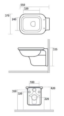 Przejdź do produktu Kerasan Waldorf Czarna miska wisząca WC 411504