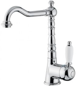 Bateria umywalkowa 27 cm Retro stojąca z korkiem automatycznym Emmevi Laguna 40513CR chrom