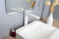 Bateria umywalkowa 30 cm wysoka Sapho Spy PY07/14 biały mat