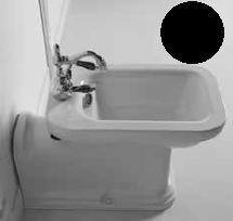 Kerasan Waldorf Czarny bidet stojący złoty 4120K5