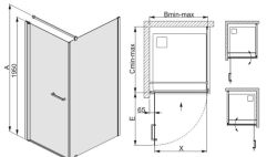 Kabina narożna prostokątna 80x90 Sanplast KNDJ Prestige III 600-073-0120-01-401