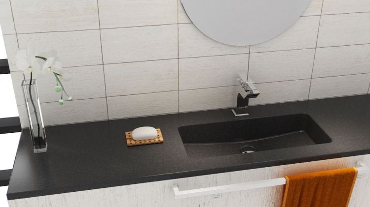 Umywalka konglomeratowa na indywidualny wymiar, na zamówienie, z misą Slim