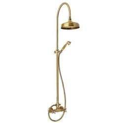  Zestaw natryskowy retro z deszczownicą Giulini Parigi 7307/1162 bronzo