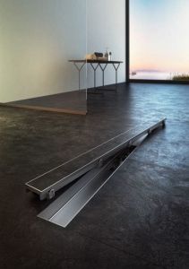 Odpływ liniowy niski APZ106 z rusztem Floor do wypełnienia kaflem