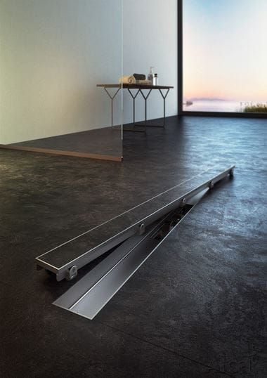 Odpływ liniowy niski APZ106 z rusztem Floor do wypełnienia kaflem