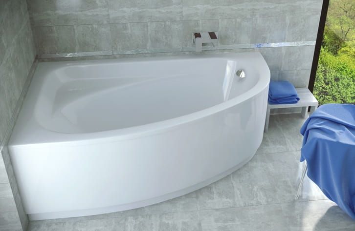 Wanna asymetryczna 150x100 cm Besco Cornea Comfort 150 lewa