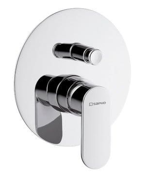 Przejdź do produktu Bateria prysznicowa podtynkowa z przełącznikiem 2-drożna kompletna Sapho Dandy 5885X chrom