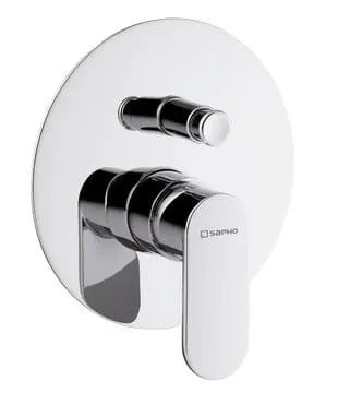 Bateria prysznicowa podtynkowa z przełącznikiem 2-drożna kompletna Sapho Dandy 5885X chrom
