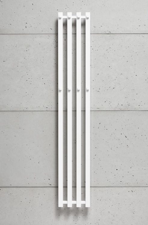 Grzejnik łazienkowy, pionowy 11x150 cm PMH Pluto P2W/2 biały