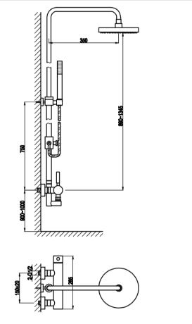 Przejdź do produktu Kolumna prysznicowa z okrągłą deszczownicą 20 cm Kohlman Roxin QW276R chrom