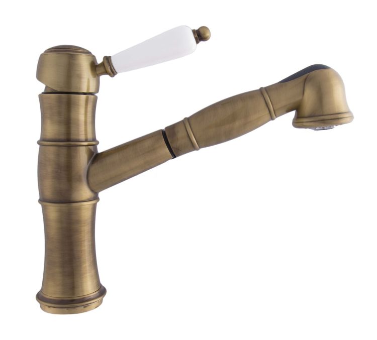 Bateria zlewozmywakowa Retro stojąca Emmevi Laguna 40065BR bronzo