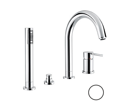 Bateria wannowa 4-otworowa Emmevi Piper biały 45120BO