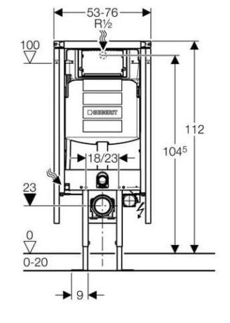 Przejdź do produktu Stelaż podtynkowy Geberit Duofix 76 cm do WC narożny UP320 Sigma kod H112 111.390.00.5