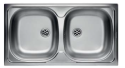 Zlewozmywak dwukomorowy 78x43,5 cm 2B Pyramis E78 100125101