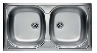 Zlewozmywak dwukomorowy 78x43,5 cm 2B Pyramis E78 100125101