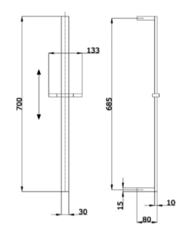 Przejdź do produktu Zestaw natryskowy drążek ze słuchawką Fromac 4175 chrom