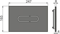 Przycisk spłukujący bezdotykowy czarny Alcaplast Night Light 1