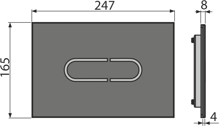 Przycisk spłukujący bezdotykowy czarny Alcaplast Night Light 1