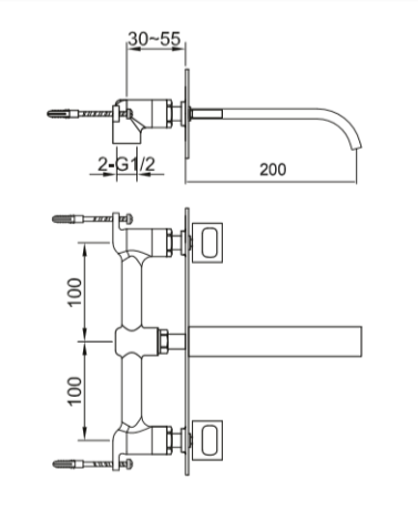 Przejdź do produktu Bateria umywalkowa podtynkowa Kohlman Nexen z wylewką 20 cm S SQW198U chrom