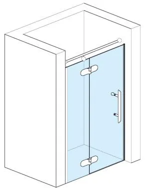 Drzwi prysznicowe 90 cm SanSwiss Pur PU13G0901007