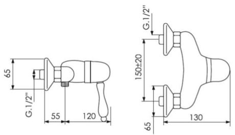 Przejdź do produktu Bateria prysznicowa Retro solo Giulini Harmony 9508 bronzo 
