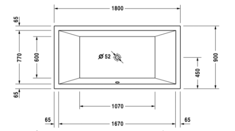Przejdź do produktu Wanna prostokątna 180x90cm Duravit Starck 700052