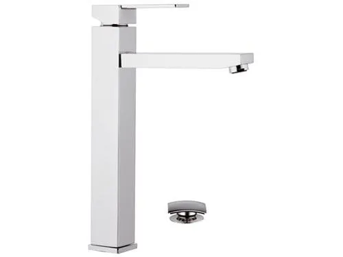 Bateria umywalkowa wysoka z korkiem Remer Qubika Q10LBCR