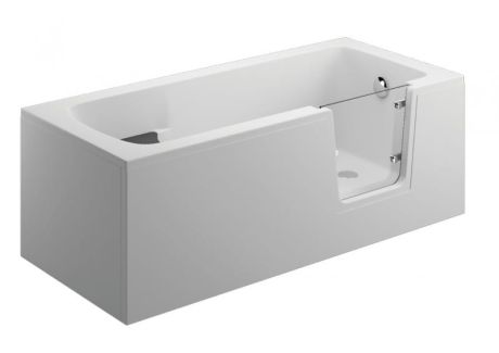 Przejdź do produktu Wanna prostokątna dla niepełnosprawnych 180x80 cm Polimat AVO 00014 biały