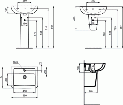 Umywalka ceramiczna 55x44 cm Ideal Standard Eurovit K284701