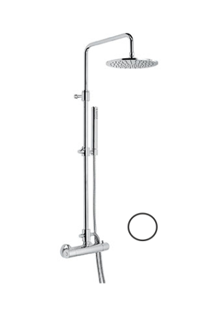 Przejdź do produktu Kolumna prysznicowa z deszczownicą i baterią termostatyczną biały Emmevi 4530584BO