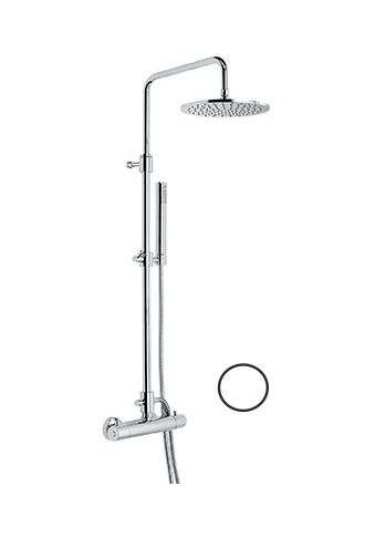 Kolumna prysznicowa z deszczownicą i baterią termostatyczną biały Emmevi 4530584BO