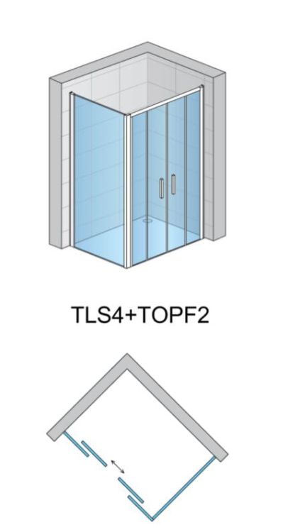 Kabina prysznicowa 120x70 cm SanSwiss Top-Line S TLS4+TOPF2 rys.tech.